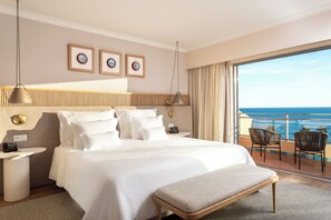 Classic-Doppel- oder -Zweibettzimmer, Meerblick | Hochwertige Bettwaren, Zimmersafe, Schreibtisch, Verdunkelungsvorhänge