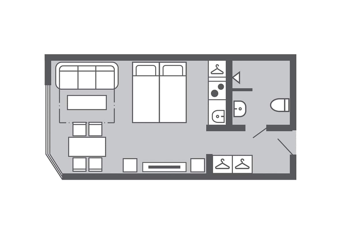 Double Room Plus Economy | Floor plan