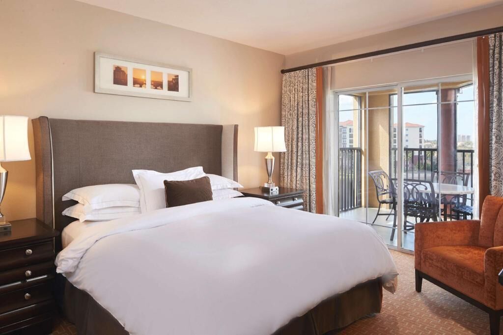 Premium bedding, down comforters, pillowtop beds, in-room safe