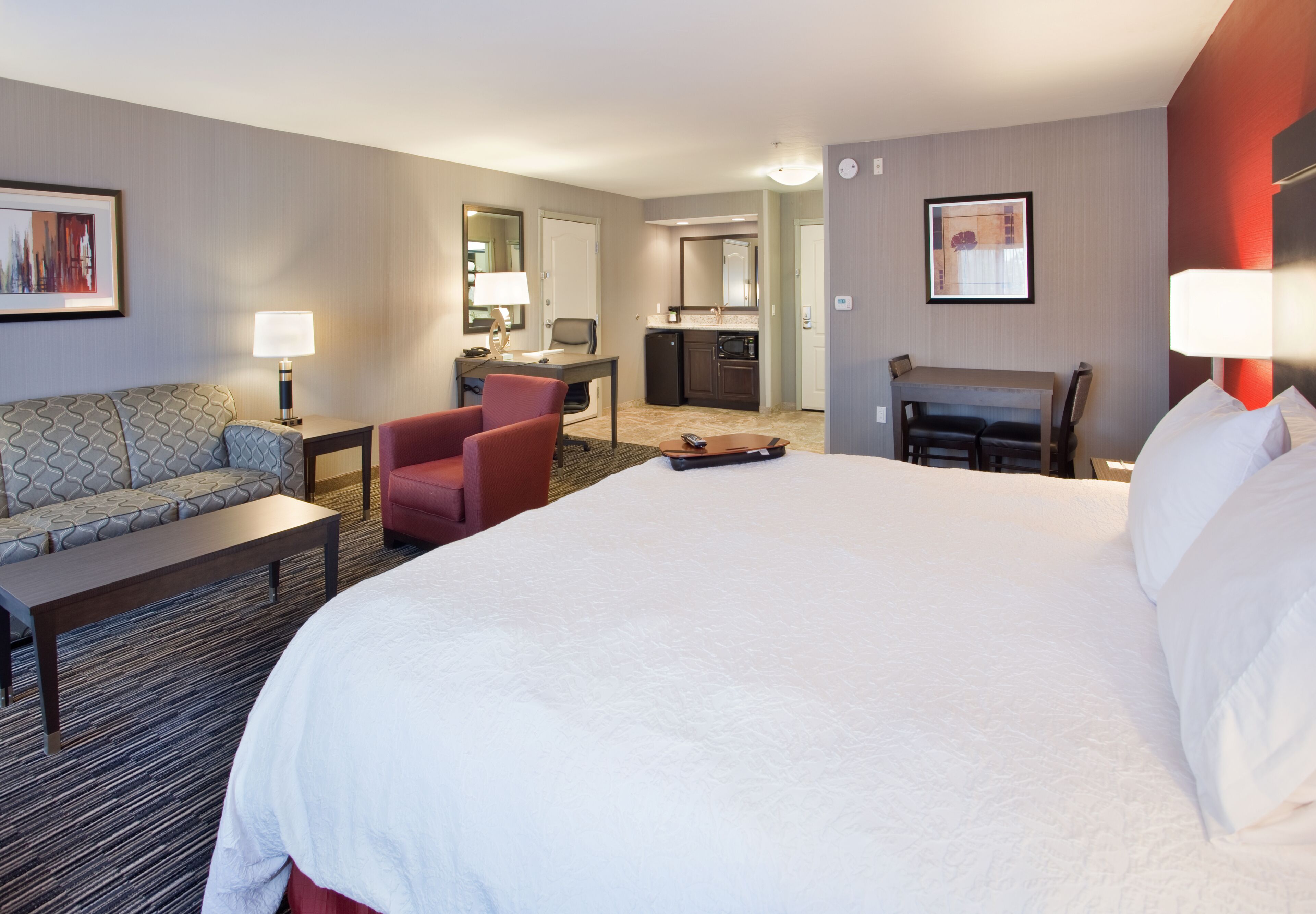 executive studio suite, 1 king bed with sofa bed | hypo-allergenic bedding, desk, blackout curtains, iron/ironing board