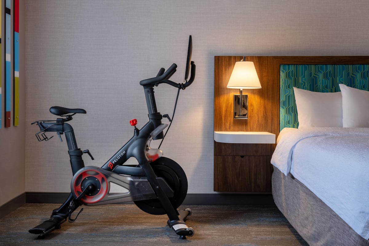 Down comforters, pillowtop beds, in-room safe, desk