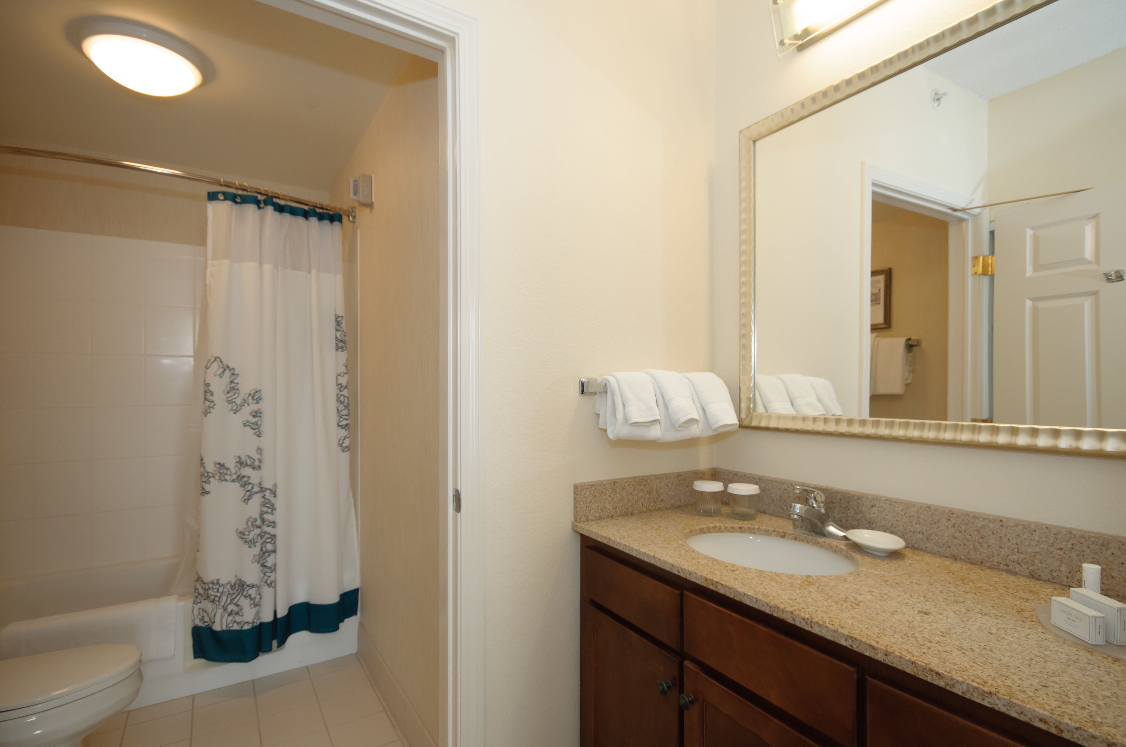 suite, 1 bedroom | bathroom | combined shower/bathtub, free toiletries, hair dryer, towels