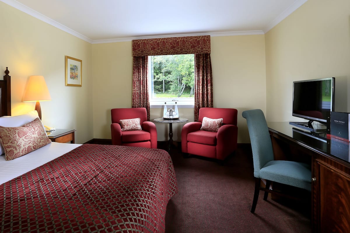 Deluxe Double Room, 1 King Bed | Hypo-allergenic bedding, desk, blackout drapes, iron/ironing board
