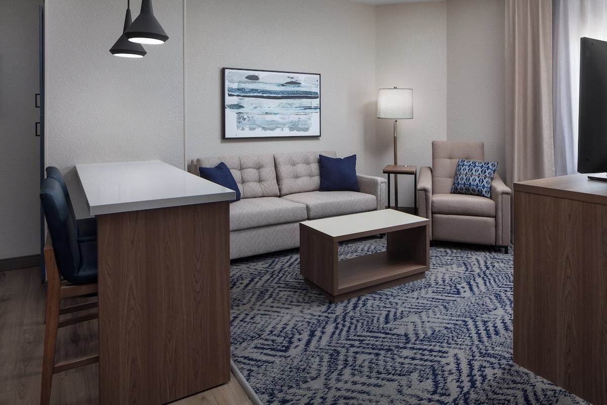 Suite, 1 Bedroom | 1 bedroom, in-room safe, desk, iron/ironing board
