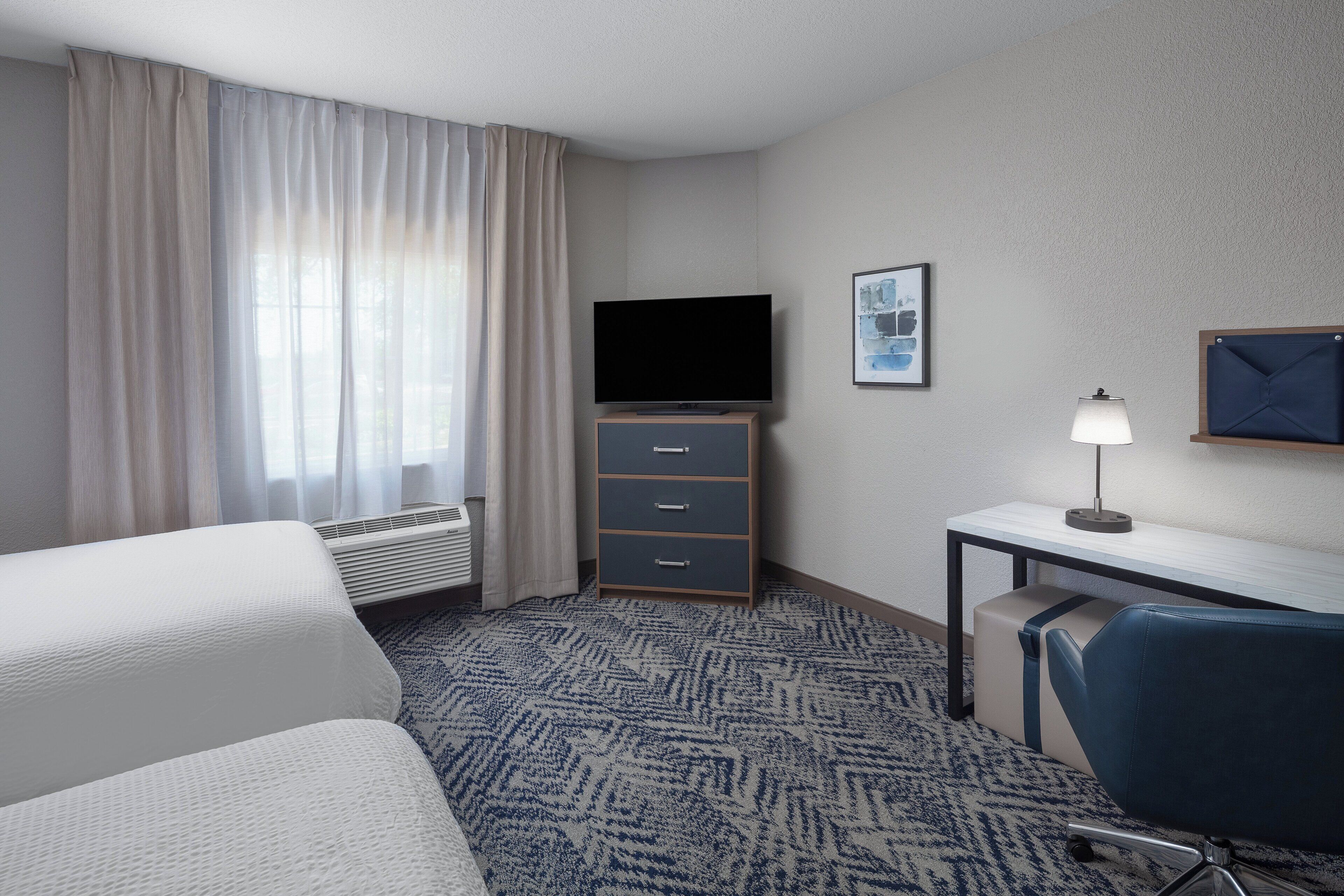 studio suite, 2 double beds | 1 bedroom, in-room safe, desk, iron/ironing board