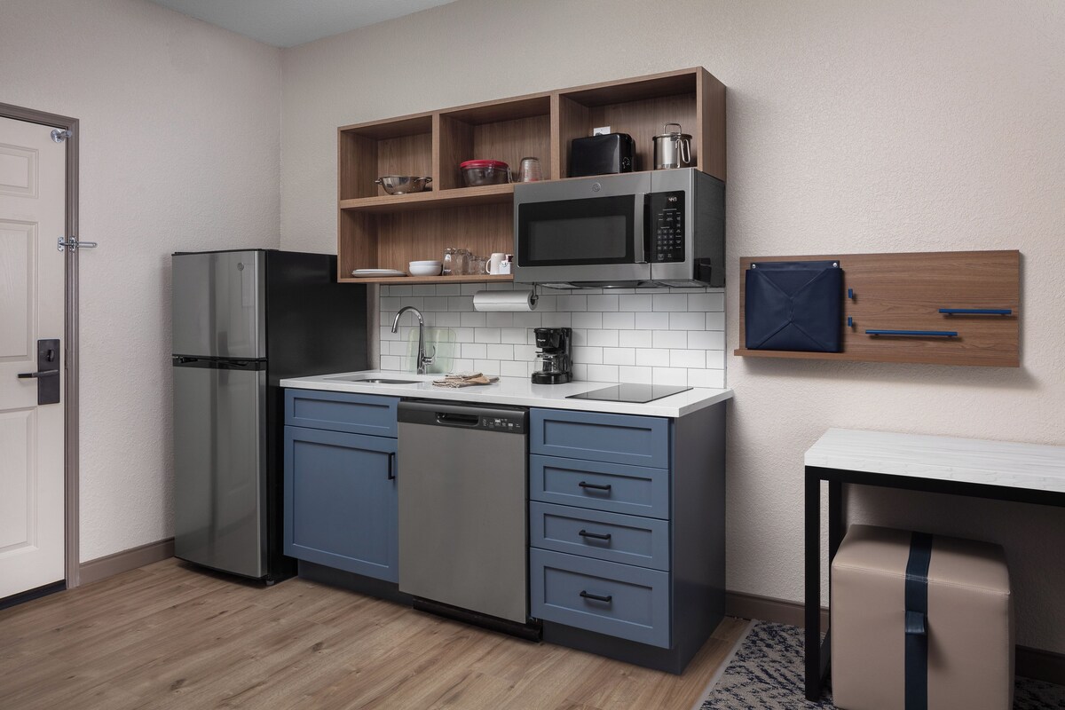 Desk, blackout drapes, iron/ironing board, WiFi (free)