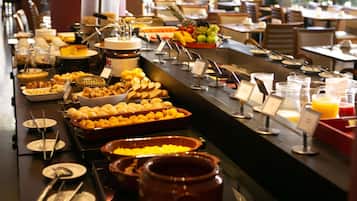 Breakfast, lunch, dinner served; Brazilian cuisine