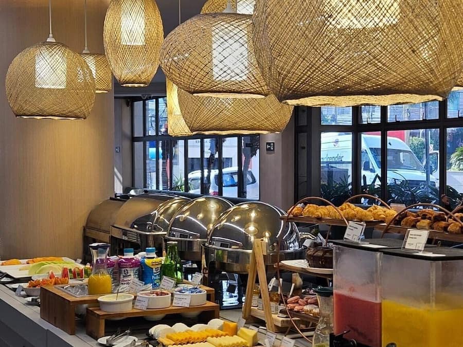 Breakfast, lunch, dinner served; Brazilian cuisine