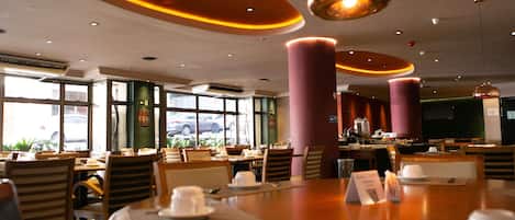 Breakfast, lunch, dinner served; Brazilian cuisine