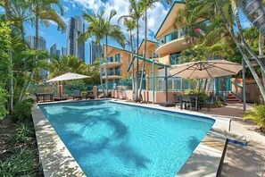 Outdoor pool, a heated pool