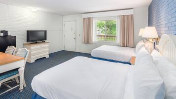 Room, 2 Double Beds | Laptop workspace, free WiFi, bed sheets