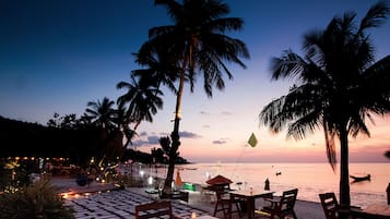 Outdoor banquet area