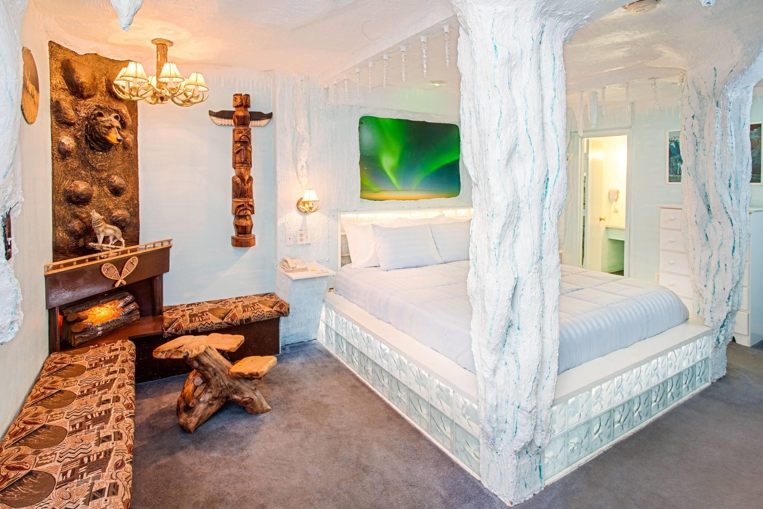 Sviitti, 1 makuuhuone (Alaskan Ice Cave) | Tallelokero huoneessa, äänieristys, silitysrauta/-lauta