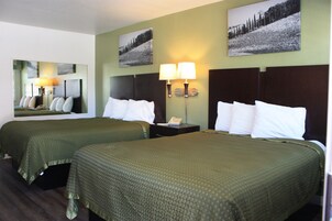 Standard Double Room, 2 Double Beds | Desk, blackout drapes, iron/ironing board, free WiFi