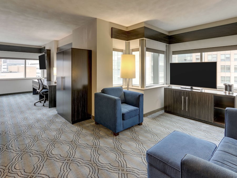 In-room safe, desk, blackout curtains, iron/ironing board