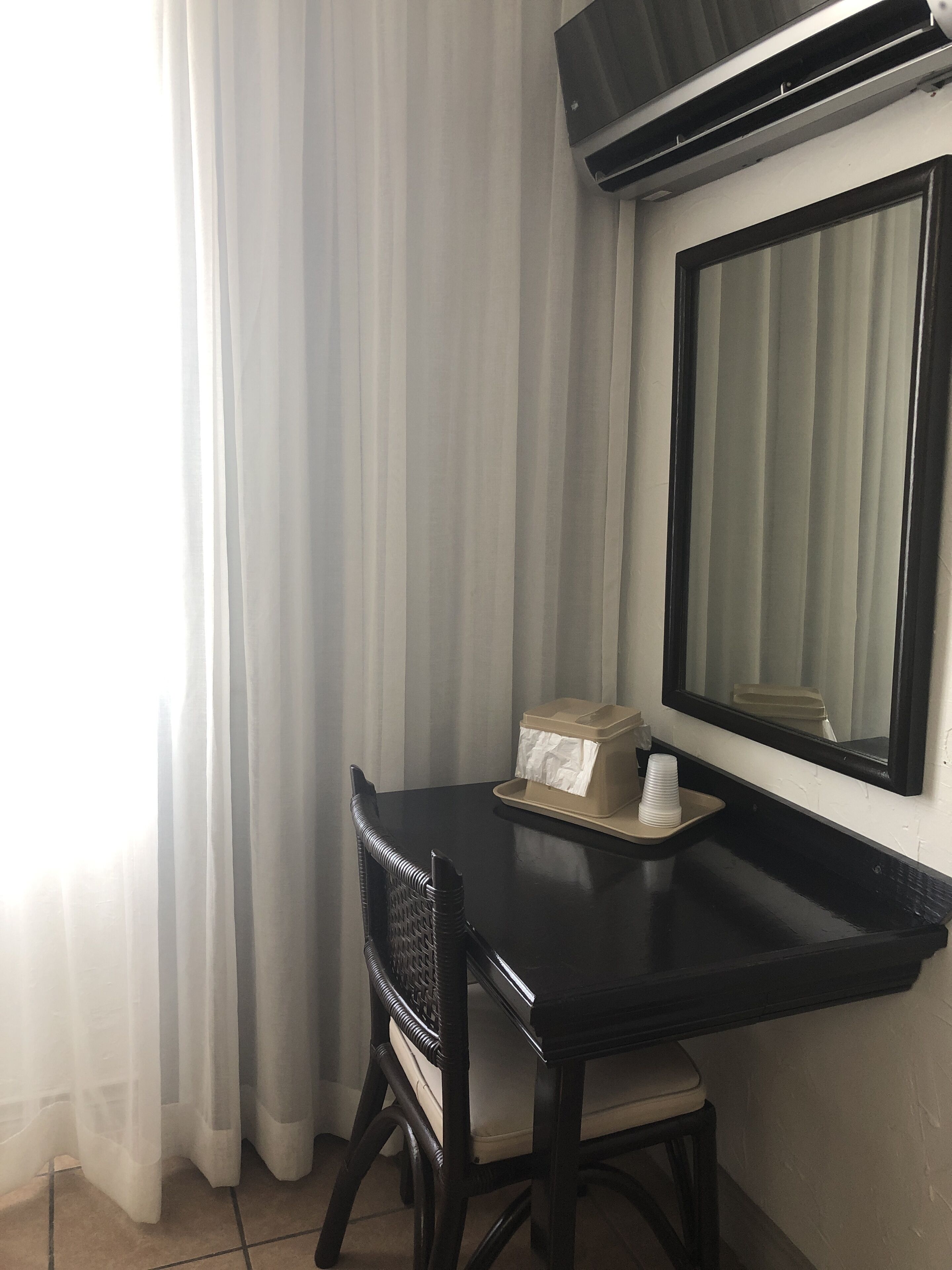 Blackout curtains, free WiFi, bed sheets