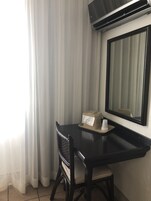 Blackout curtains, free WiFi, bed sheets