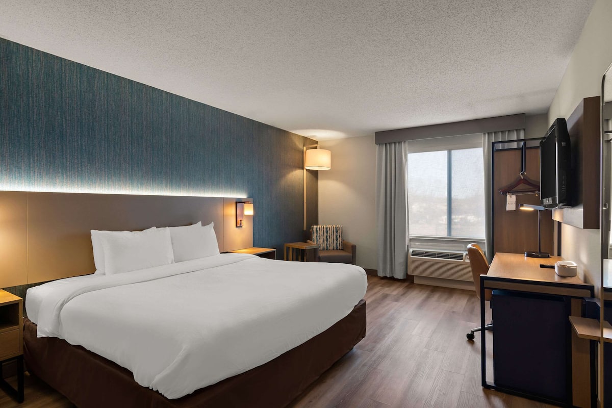 Premium bedding, down duvets, pillow-top beds, desk