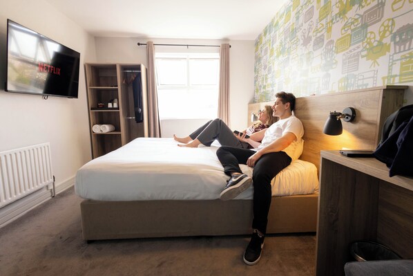 Dobbeltrom | Skrivebord, lydisolert, wi-fi (inkludert) og sengetøy