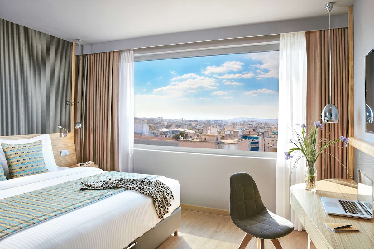 Habitación ejecutiva con 2 camas individuales, vista a la ciudad | 1 habitación, ropa de cama de alta calidad y camas con pillow-top