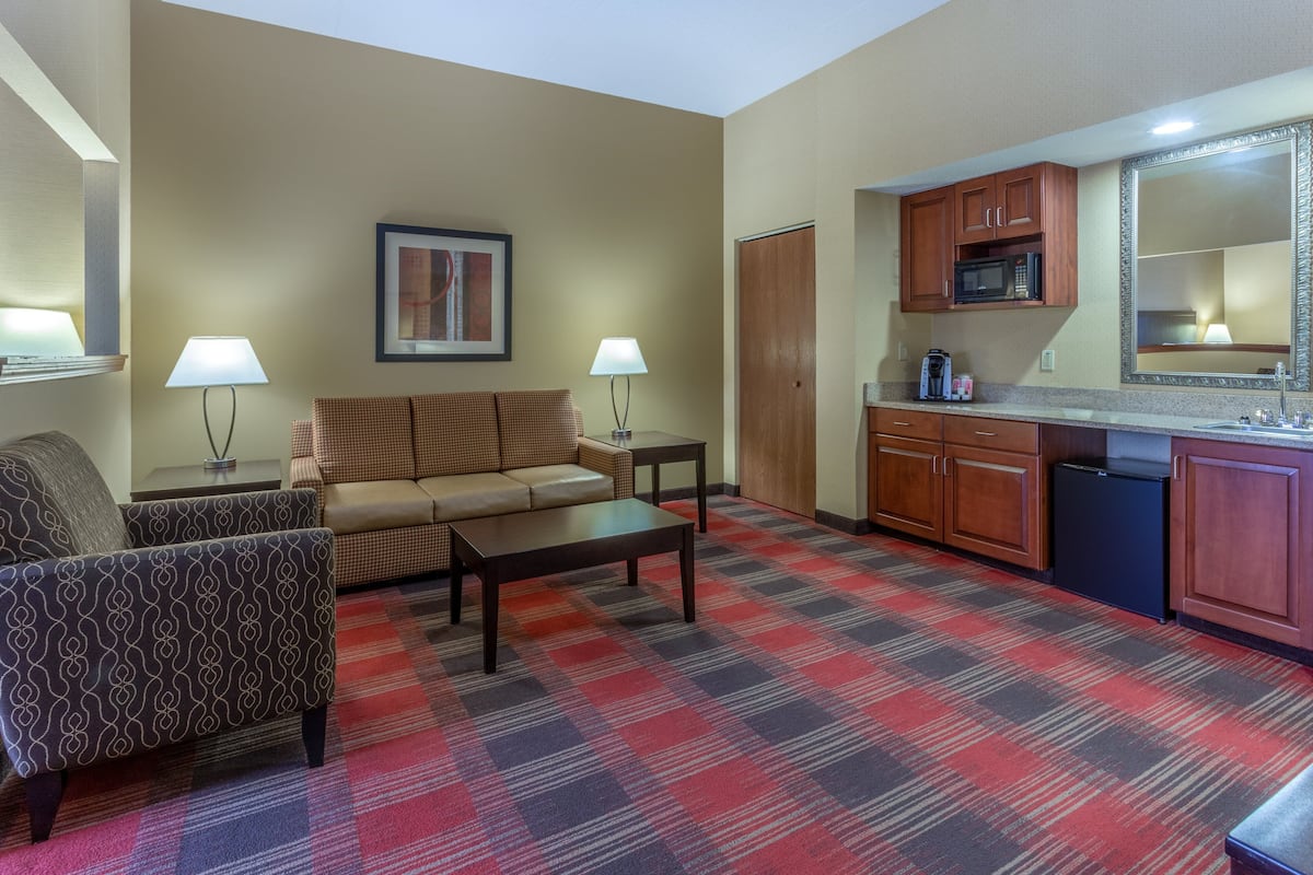 Suite, 1 King Bed | 1 bedroom, desk, laptop workspace, blackout curtains
