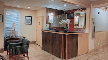 Reception area at District Hotel