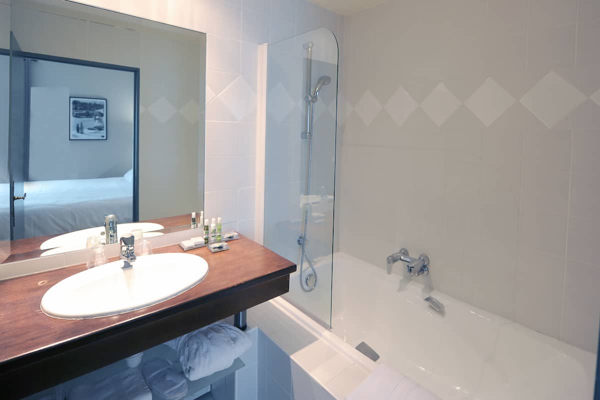 free toiletries, hair dryer, bathrobes, slippers