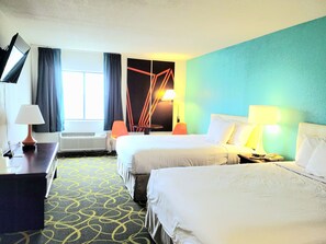 Standard Room, 2 Queen Beds | Desk, laptop workspace, free cribs/infant beds, rollaway beds - Howard Johnson by Wyndham Manteno (Manteno)