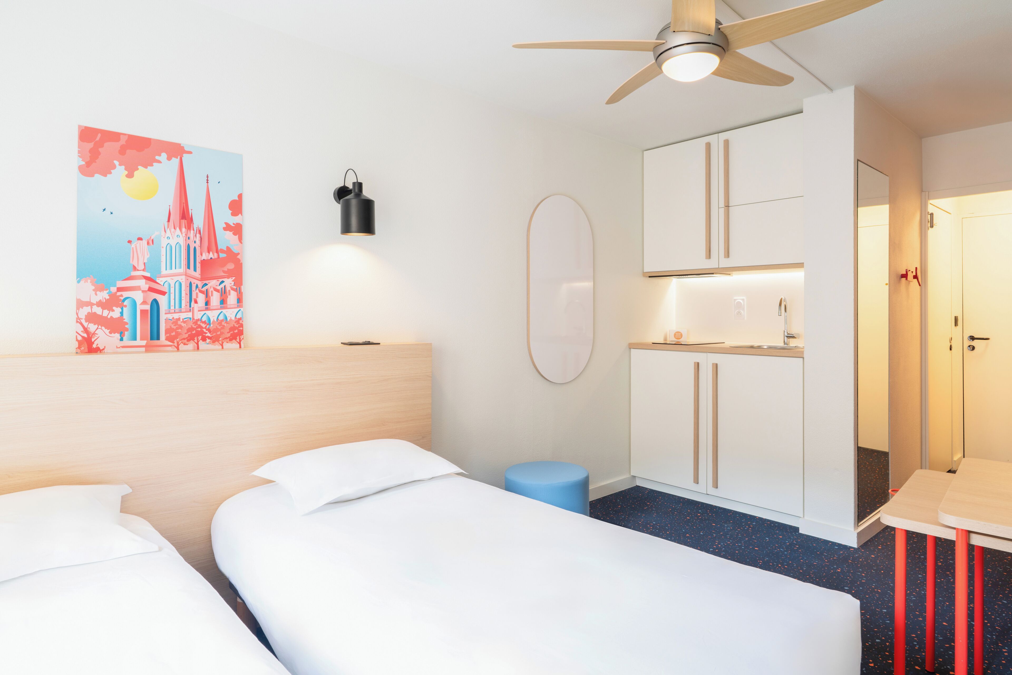 Studio, 2 Single Beds | Individually furnished, desk, soundproofing, iron/ironing board