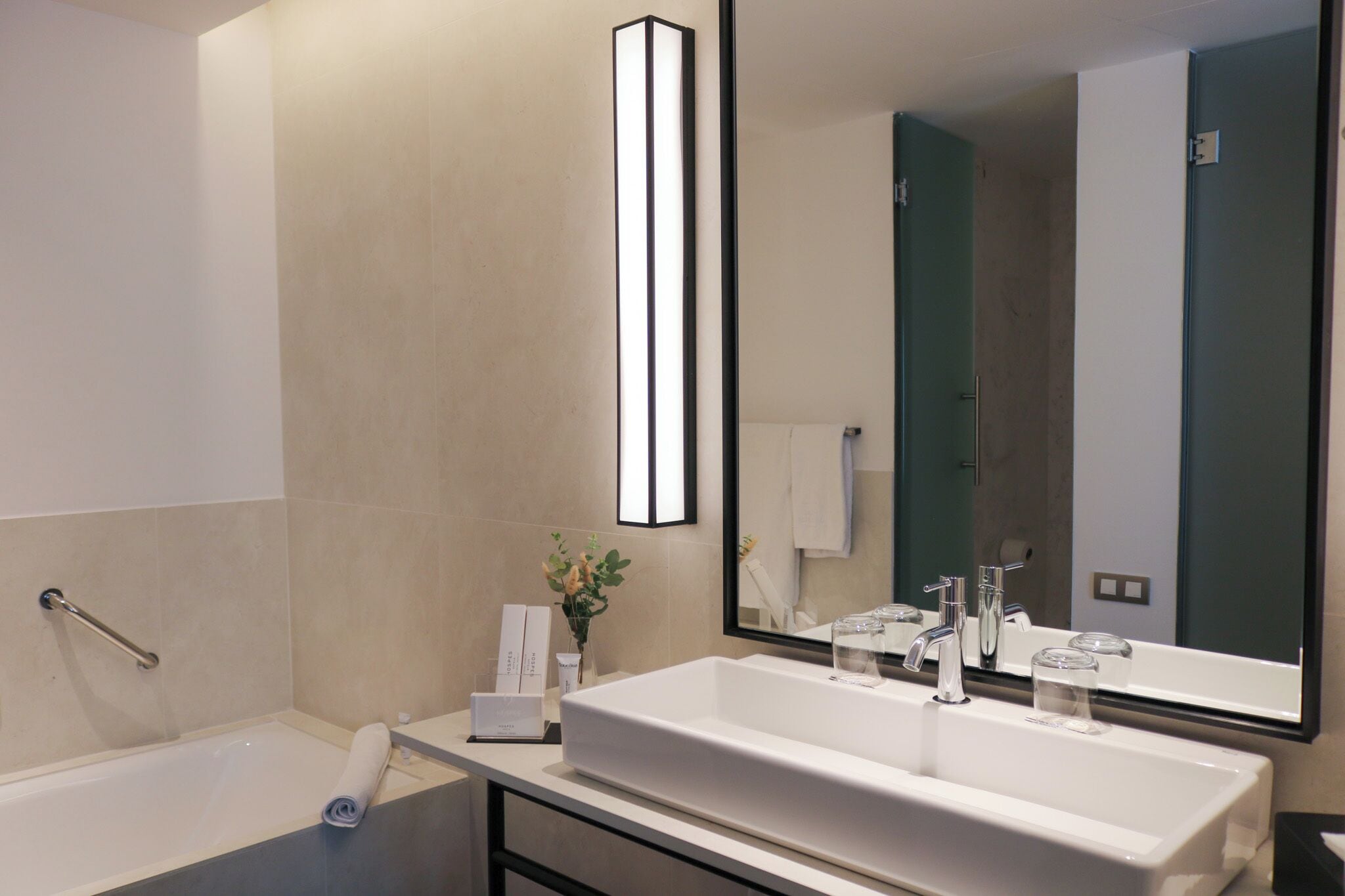 superior room | bathroom | separate bathtub and shower, eco-friendly toiletries, hair dryer
