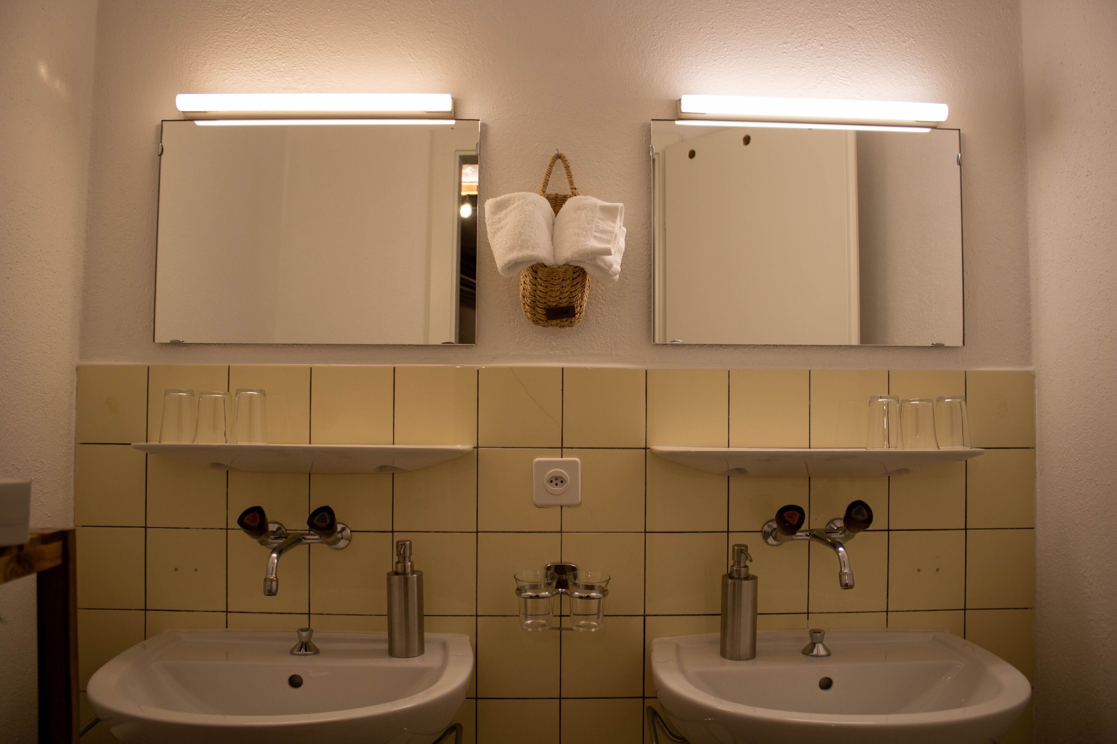 standard apartment | bathroom | hair dryer, towels