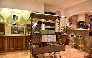 Daily buffet breakfast (EUR 15 per person)