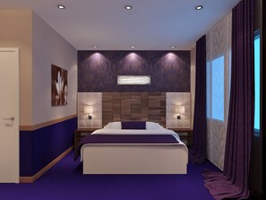Habitación estándar, 2 camas individuales | Caja fuerte, escritorio, sistema de insonorización