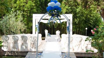 Outdoor wedding area