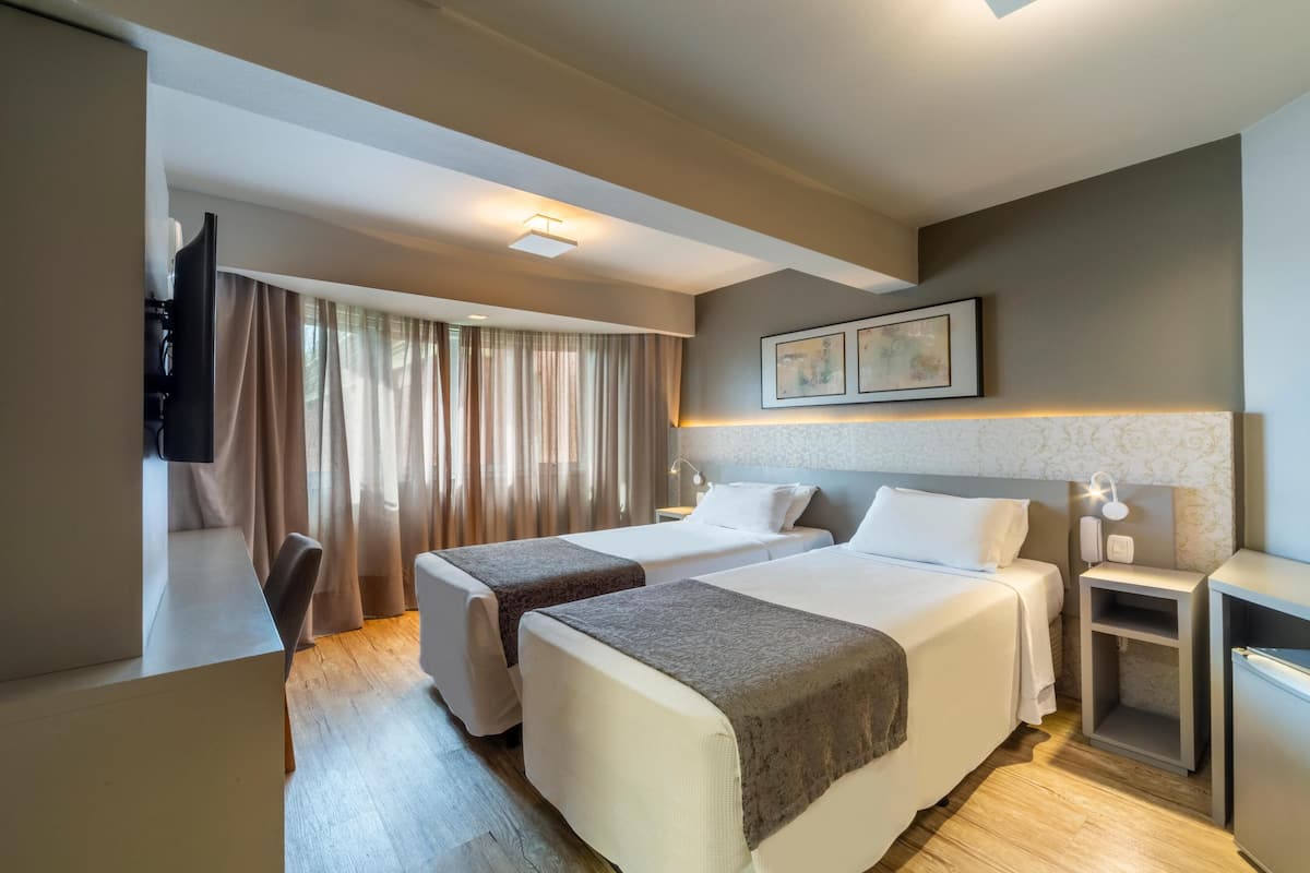 Minibar, desk, blackout curtains, soundproofing