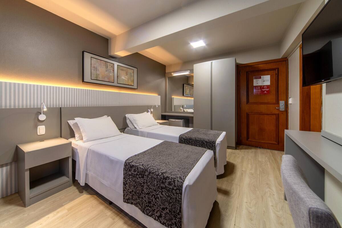 Minibar, desk, blackout drapes, soundproofing
