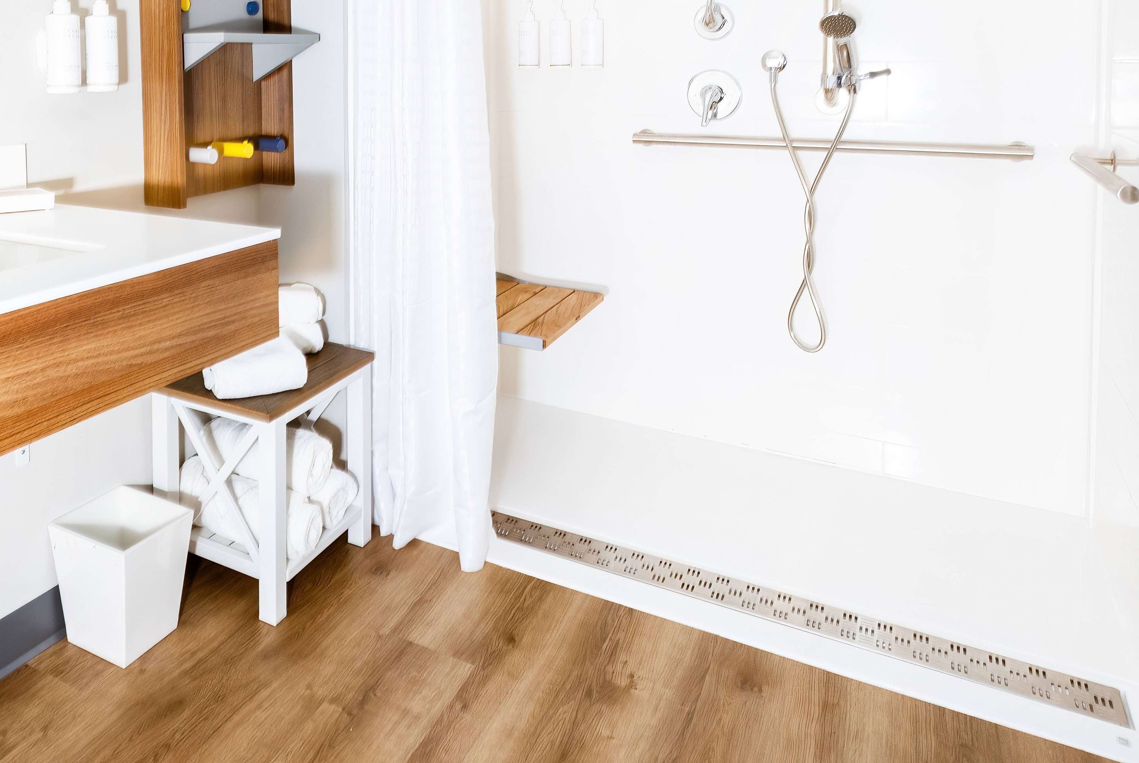 free toiletries, hair dryer, towels