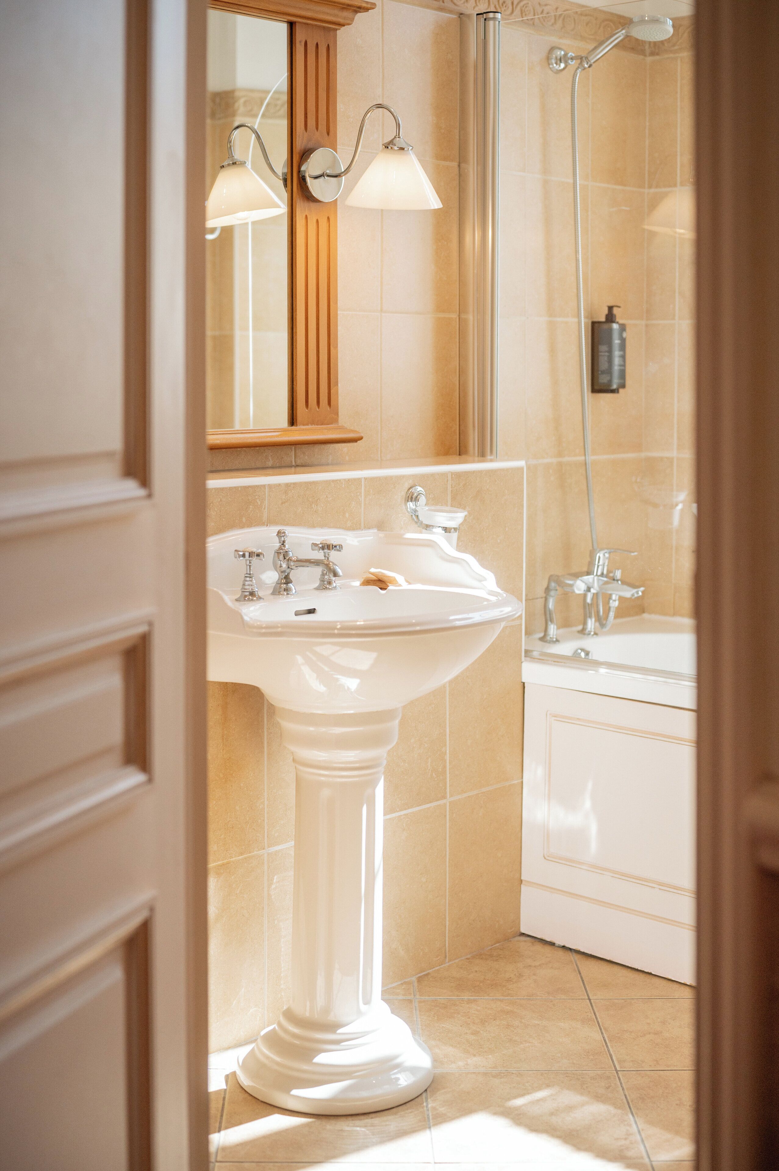 free toiletries, hair dryer, towels