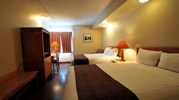 Standard Room, 2 Queen Beds | Desk, blackout drapes, iron/ironing board, bed sheets