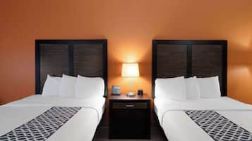 Room, 2 Queen Beds, Non Smoking | Premium bedding, desk, iron/ironing board, free cribs/infant beds