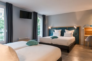 In-room safe, desk, soundproofing, free cribs/infant beds