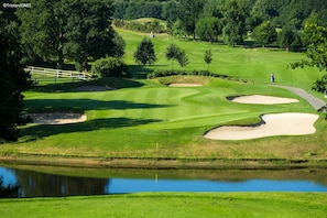 Blick auf den Golfplatz