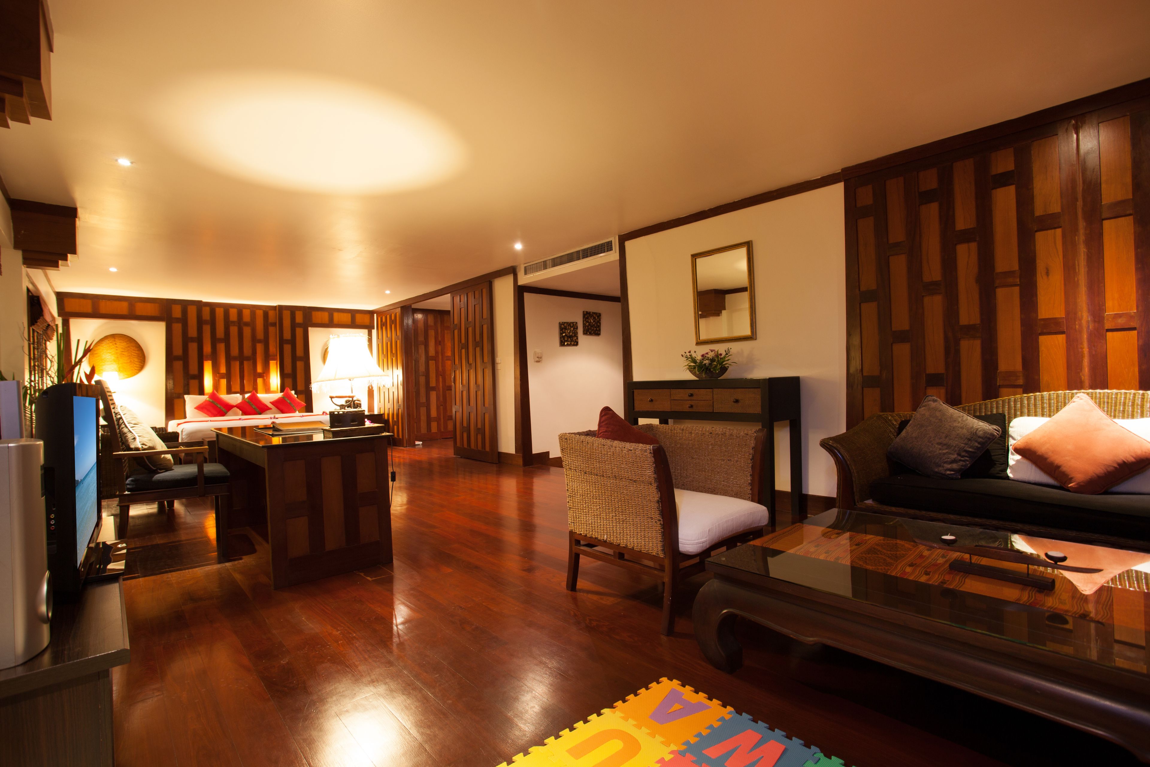 suite (pool suite) | living area | lcd tv, dvd player