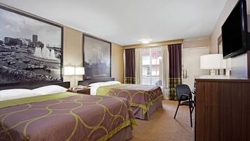 客房, 2 张大床, 吸烟房 | 办公桌、免费 WiFi、床单