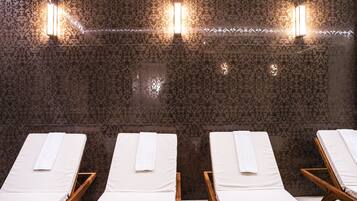 Sauna, hot tub, body treatments, Swedish massages, facials