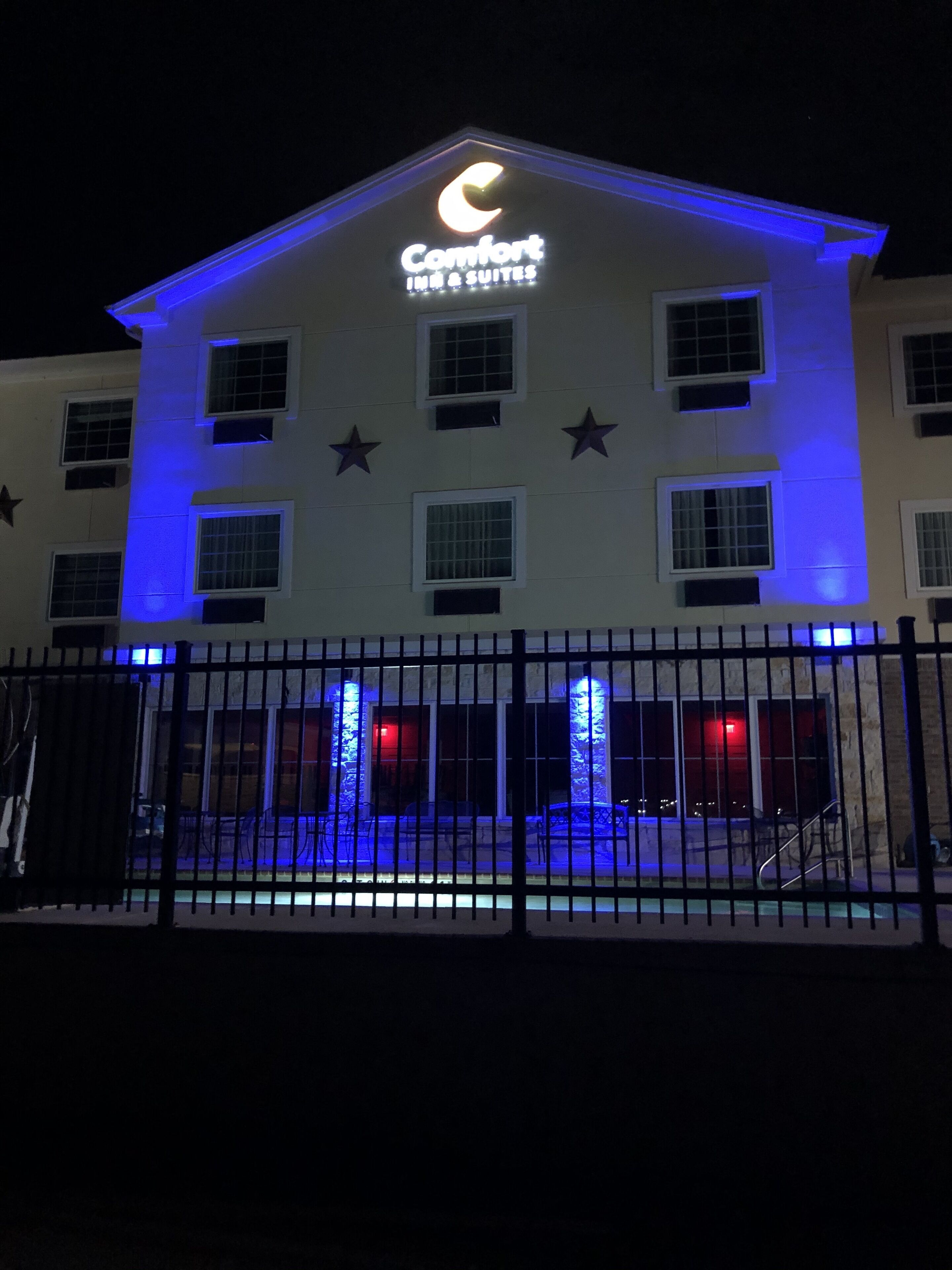 front of property – evening/night