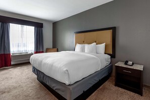 In-room safe, desk, laptop workspace, blackout curtains