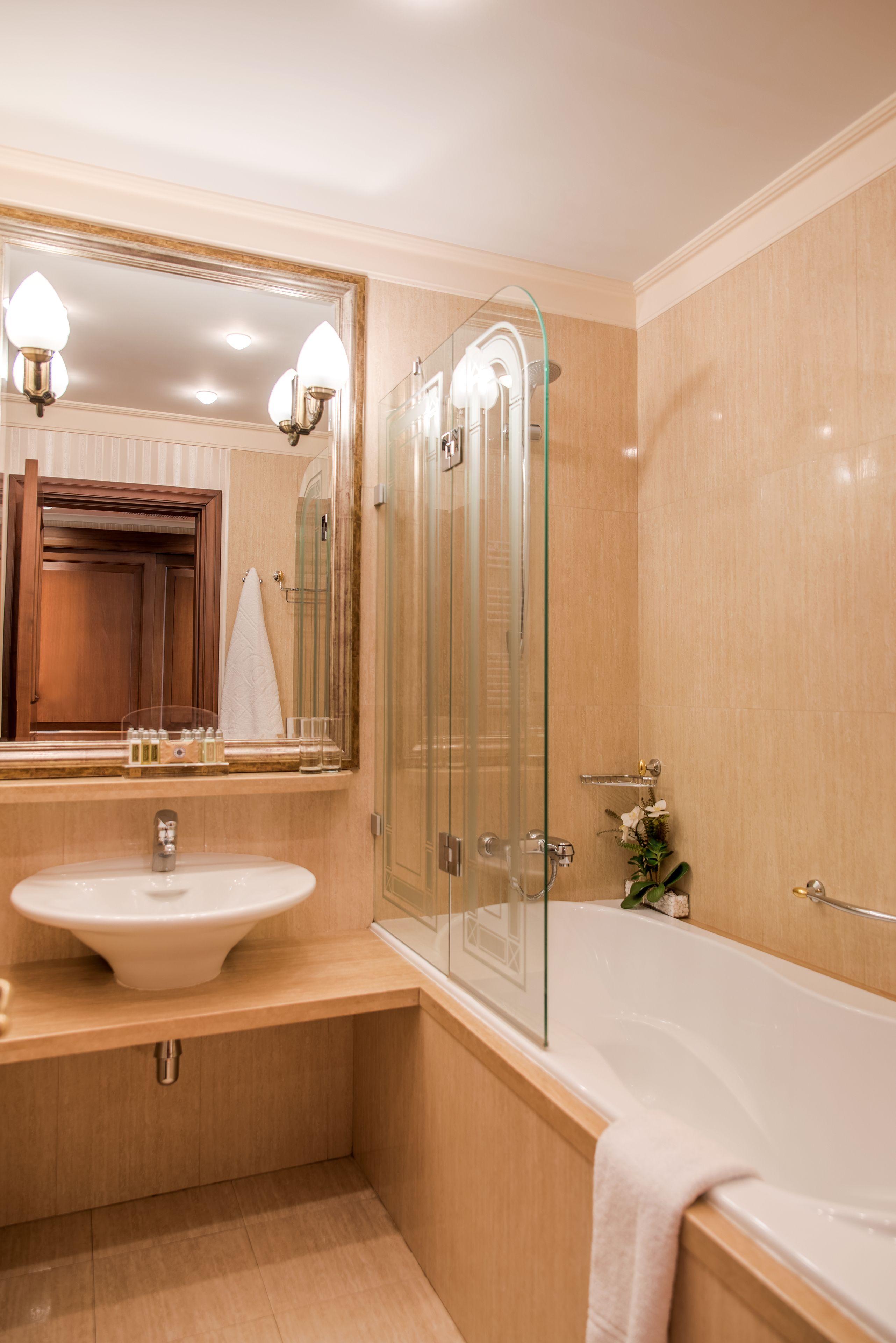 free toiletries, hair dryer, bathrobes, slippers