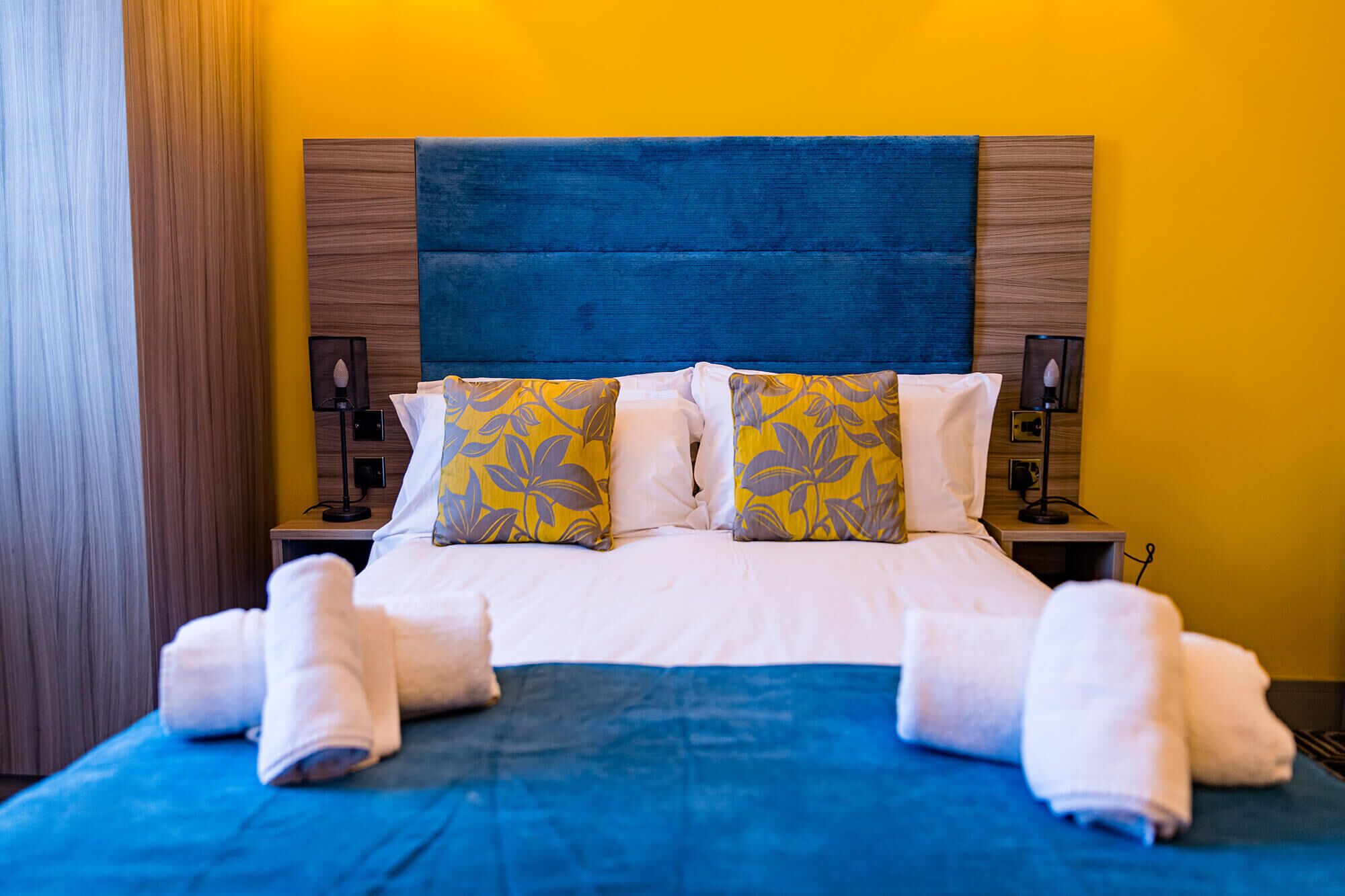 1 bedroom, desk, blackout curtains, iron/ironing board