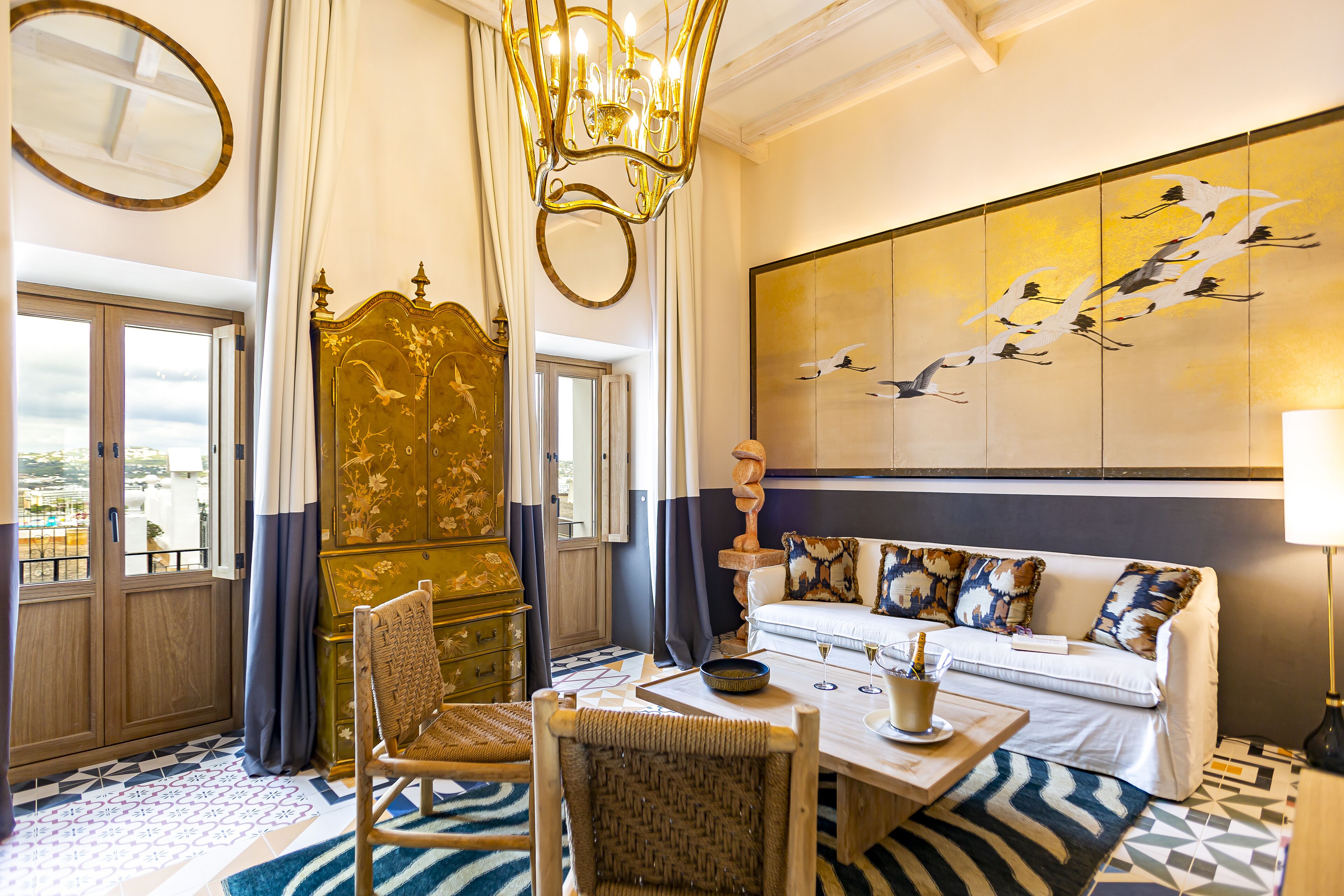 deluxe suite (transfer included) | living area | 43-inch smart tv with digital channels, tv